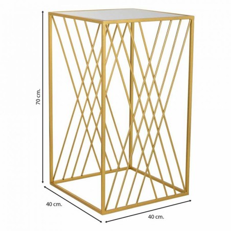 Table d'angle Alexandra House Living Or 40 x 70 x 40 cm