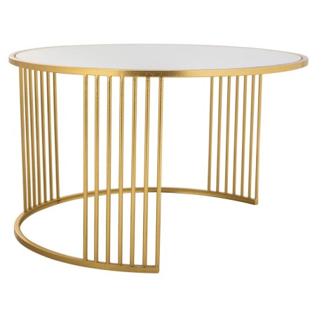 Table Basse Alexandra House Living Or Fer Miroir Bois MDF 80 x 48 x 80