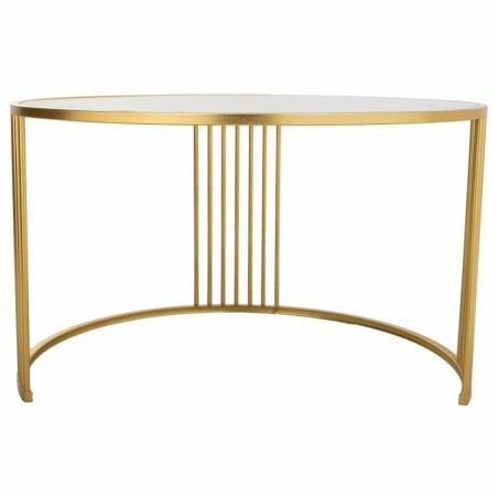 Hoofdtafel Alexandra House Living Goud Ijzer Spiegel Hout MDF 80 x 48