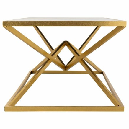 Mesa de Centro Alexandra House Living Oro Metal Papel Hierro Madera MD