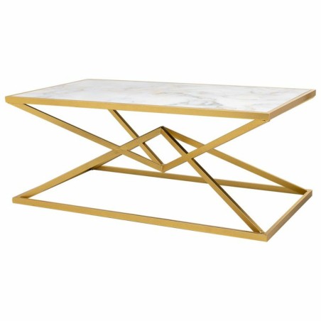 Mesa de Centro Alexandra House Living Oro Metal Papel Hierro Madera MD