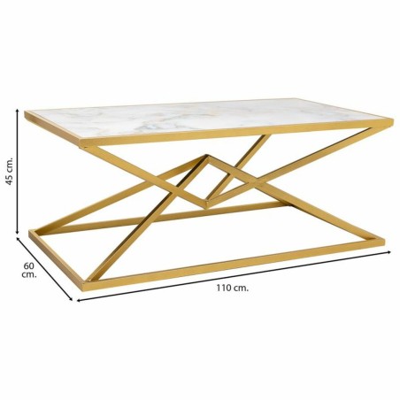 Hoofdtafel Alexandra House Living Goud Metaal Papier Ijzer Hout MDF 60