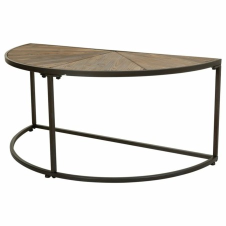 Set van 2 tafels Alexandra House Living Bruin Ijzer Sparrenhout 45 x 4