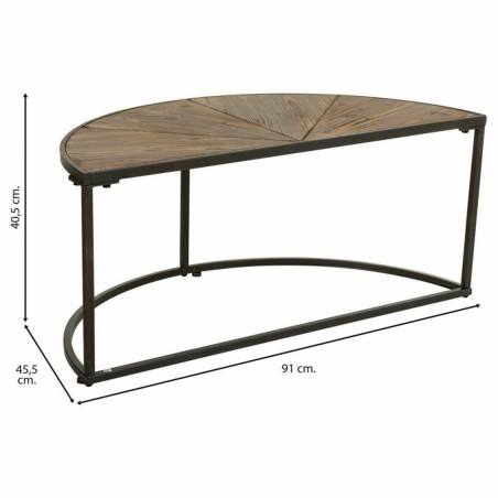 Set van 2 tafels Alexandra House Living Bruin Ijzer Sparrenhout 45 x 4
