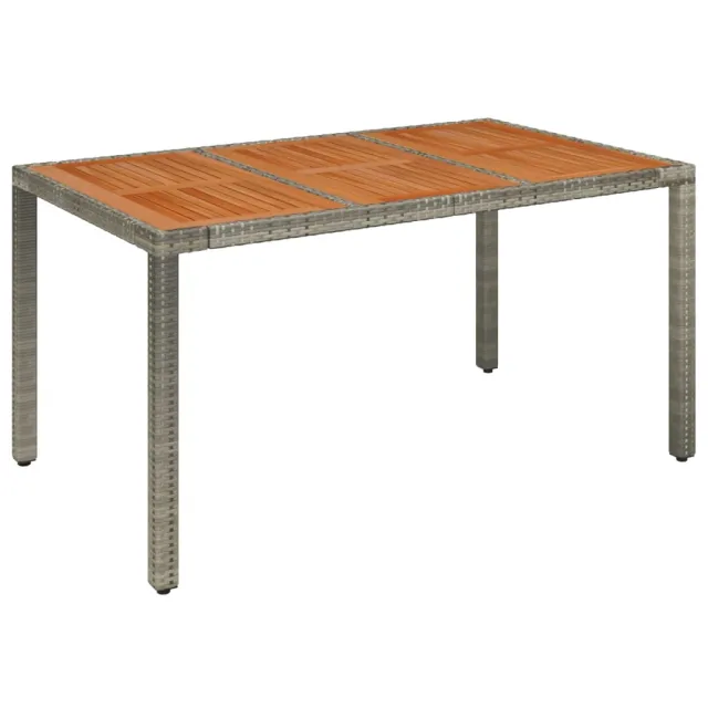 Ensemble à manger de jardin et coussins 7 pcs gris rotin