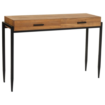 Zijtafel met lades Alexandra House Living Bruin 34 x 81 x 120 cm