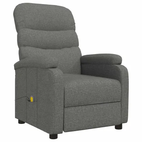 Fauteuil de massage Gris foncé Tissu