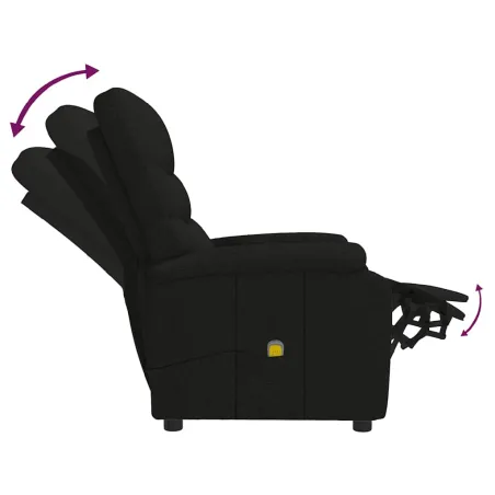 Fauteuil de massage Noir Tissu