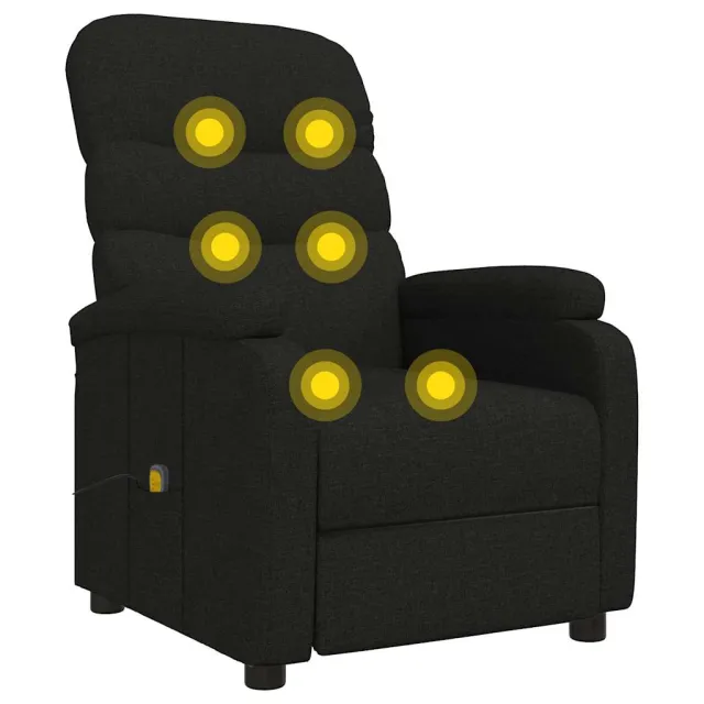 Fauteuil de massage Noir Tissu