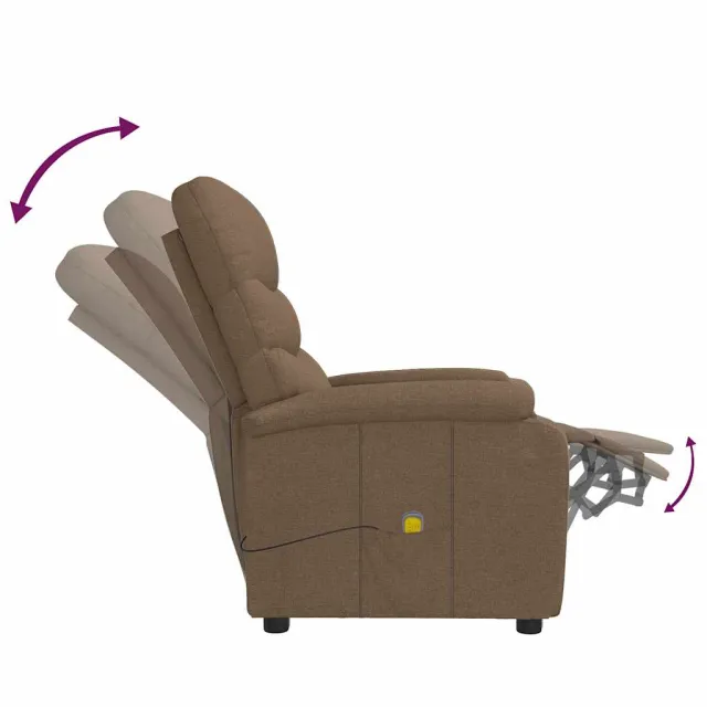 Fauteuil de massage Marron Tissu
