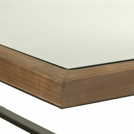Mesa de Centro Alexandra House Living Marrón Hierro Madera de abeto V 2