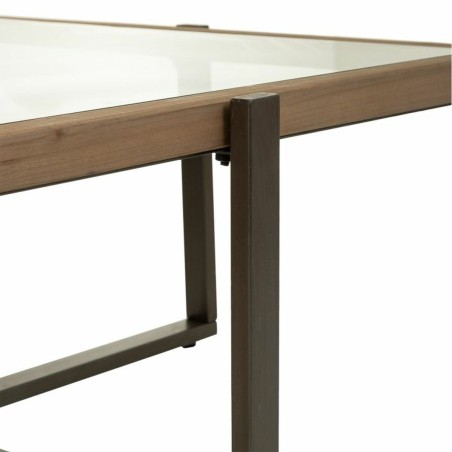 Table Basse Alexandra House Living Marron Fer Bois d'épicéa Verre tr