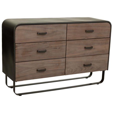 Commode Alexandra House Living Marron Bois Fer Tôle Bois d'épicéa 4