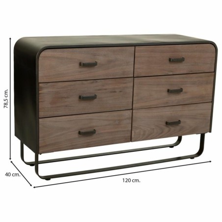 Commode Alexandra House Living Marron Bois Fer Tôle Bois d'épicéa 4