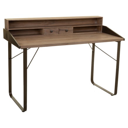 Desk Alexandra House Living Brown Wood Iron Plate Fir wood 60 x 95 x 1