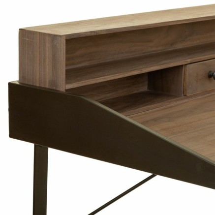 Escritorio Alexandra House Living Marrón Madera Hierro Chapa Madera d 2