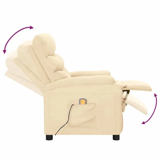 Fauteuil de massage Crème Tissu