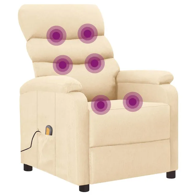 Fauteuil de massage Crème Tissu