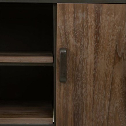 Cajonera multiusos Alexandra House Living Marrón Madera Hierro Chapa 2