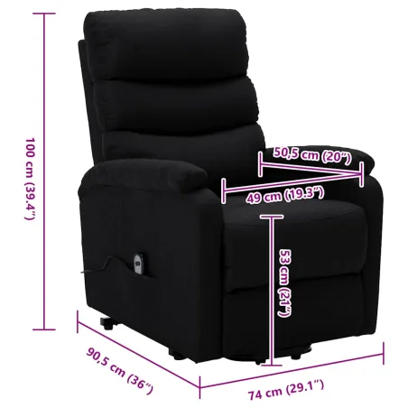 Fauteuil Noir Tissu