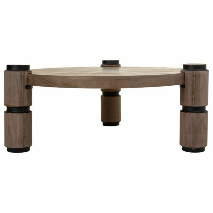 Mesa de Centro Alexandra House Living Marrón Madera Hierro Chapa Made