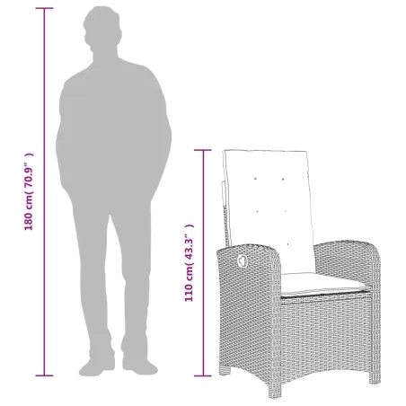 Ensemble à manger de jardin et coussins 3 pcs mélange beige