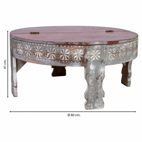Mesa de Centro Alexandra House Living Blanco Madera de mango 80 x 41 x