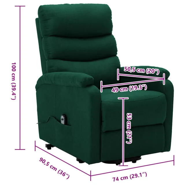 Fauteuil Vert foncé Tissu