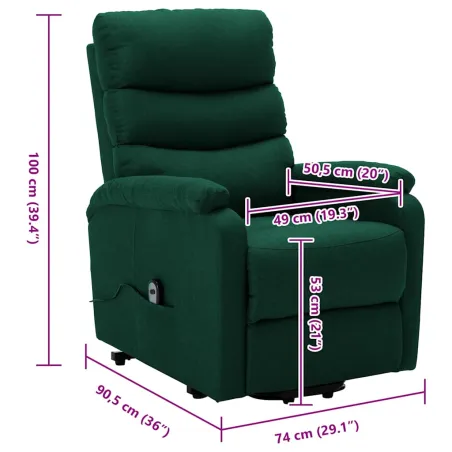 Fauteuil Vert foncé Tissu