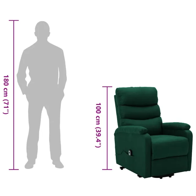 Fauteuil Vert foncé Tissu