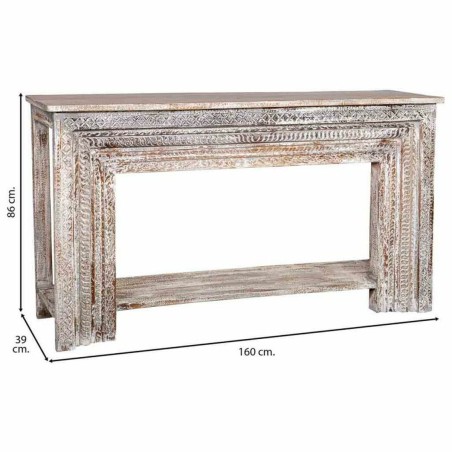 Hall Alexandra House Living White Grey 39 x 86 x 160 cm Aged finish En