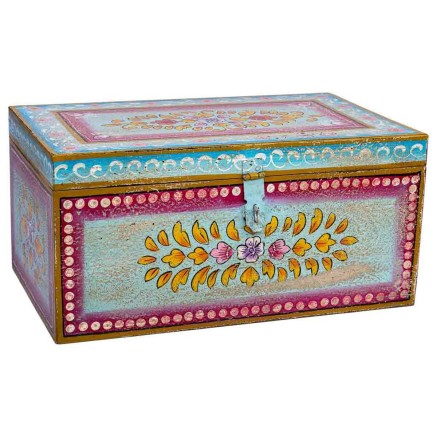 Koffer Alexandra House Living Multicolour Mangohout 28 x 22 x 46 cm Tr