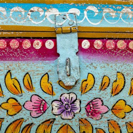 Koffer Alexandra House Living Multicolour Mangohout 28 x 22 x 46 cm Tr