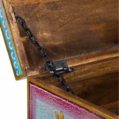 Baúl Alexandra House Living Multicolor Madera de mango 28 x 22 x 46 c
