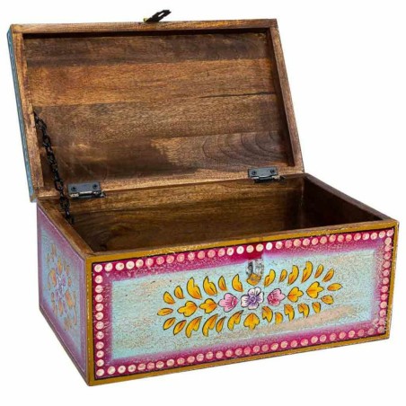 Truhe Alexandra House Living Bunt Mango-Holz 28 x 22 x 46 cm Handwerks