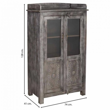 Stand Espositore Alexandra House Living Nero Legno di mango 41 x 128 x