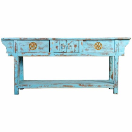 Meuble d'Entrée avec Tiroirs Alexandra House Living Bleu 45 x 80 x 18