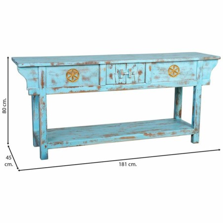 Meuble d'Entrée avec Tiroirs Alexandra House Living Bleu 45 x 80 x 18