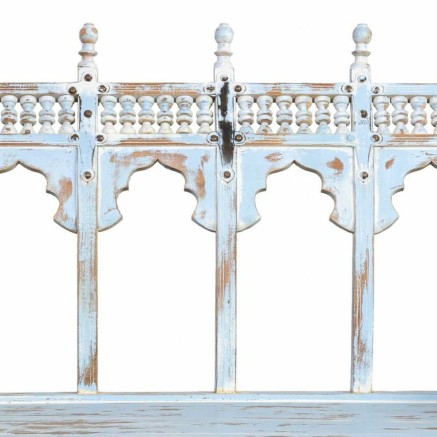 Banc Alexandra House Living Bleu Bois de manguier 56 x 104 x 118 cm 2