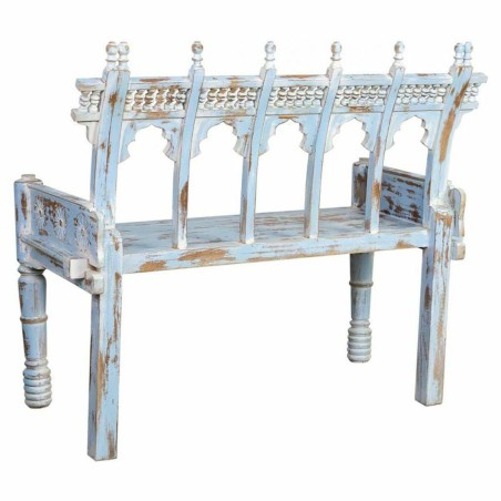 Bank Alexandra House Living Blauw Mangohout 56 x 104 x 118 cm