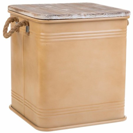 Kruk Alexandra House Living Bruin Metaal Touw Sparrenhout 36 x 36 x 39