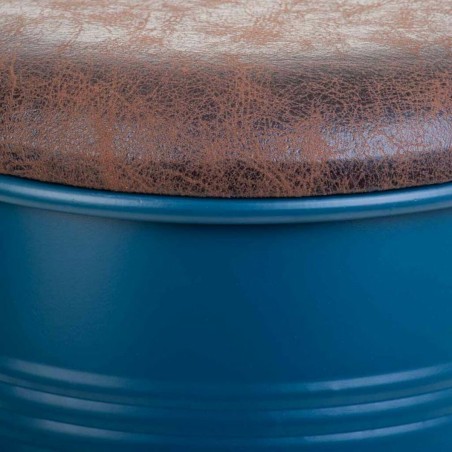 Sgabello Alexandra House Living Azzurro Poliuretano Metallo Spugna Leg