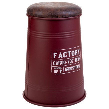 Tabouret Alexandra House Living Rouge Polyuréthane Métal Contre-plaq