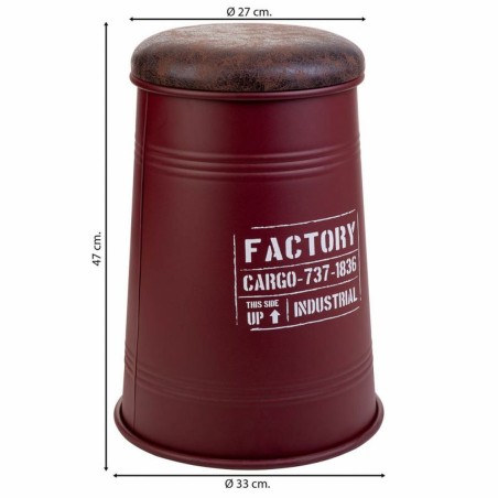 Tabouret Alexandra House Living Rouge Polyuréthane Métal Contre-plaq