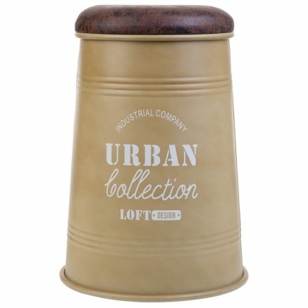 Stool Alexandra House Living Green Polyurethane Metal Particleboard 47