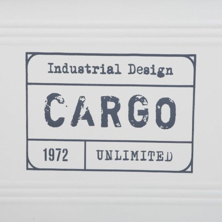 Baule Alexandra House Living Cargo Bianco Canapa Metallo Legno di abet