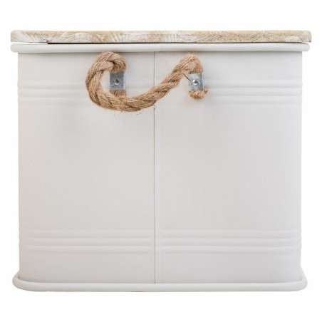 Truhe Alexandra House Living Cargo Weiß Hanf Metall Tannenholz 38 x 6