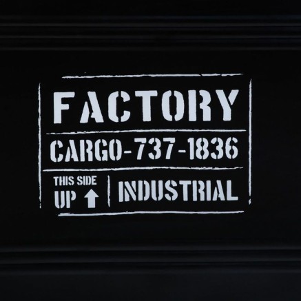 Baúl Alexandra House Living Factory Negro Cáñamo Metal Madera de ab 2