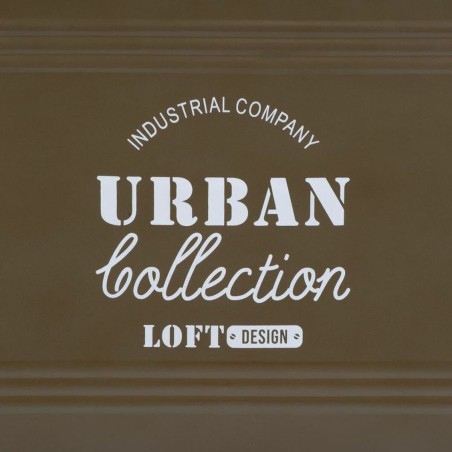 Coffre Alexandra House Living Urban Vert Chanvre Métal Bois d'épicé