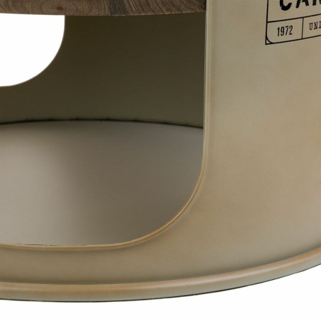 Side table Alexandra House Living Grey metal and fir wood 60 x 60 x 47